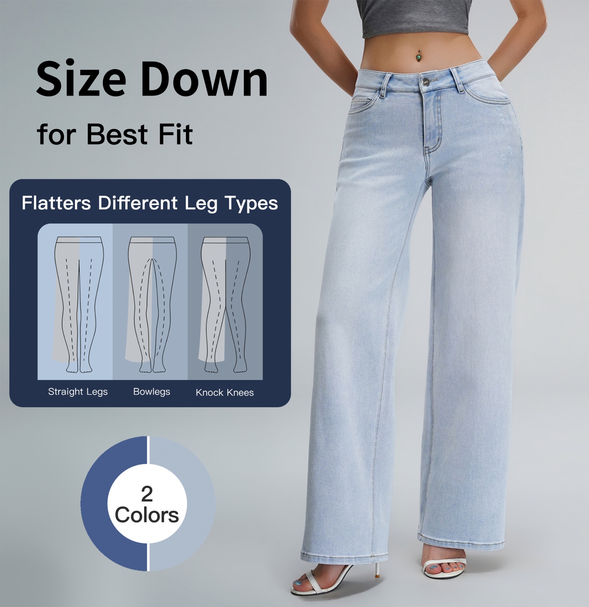 MIGELUN women's jeans measurement size chart